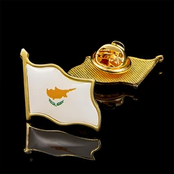 The Republic of Cyprus Country Nation Map Metal Pin&Badge Gold Plated Flag Lapel Pins Fashion Accessoires