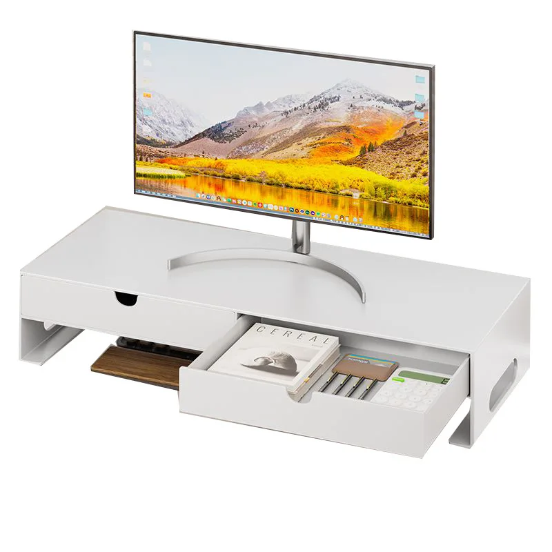 

Современная простая стойка для настольного компьютера без установки, универсальная полка для хранения офисного стола из углеродистой стали с выдвижными ящиками