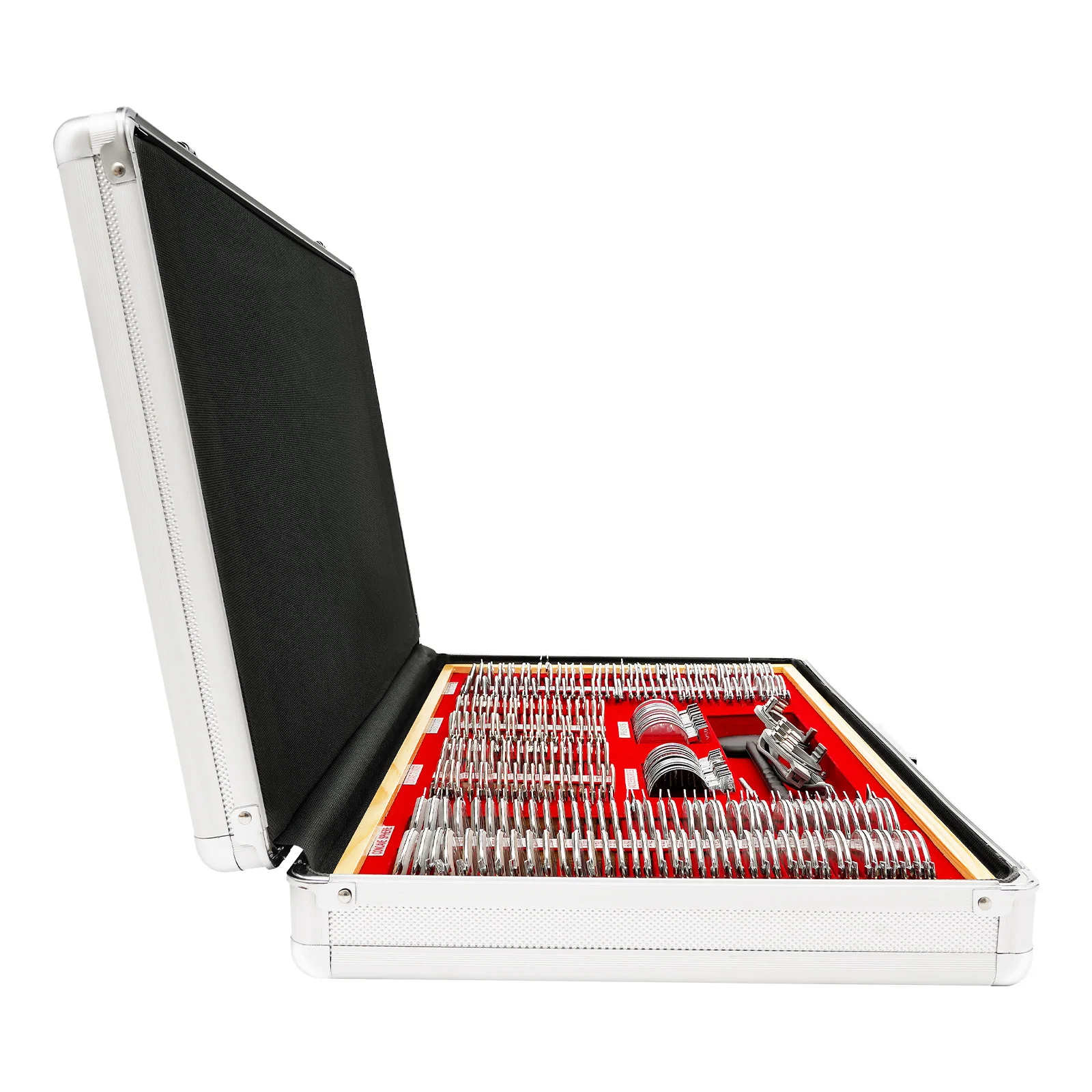 Optometry Rim Case Kit Trial Lens Set Optical 240 Pieces Trial Lens Set Metal Rim Precise Optical Trial Lens Set for Optometrist