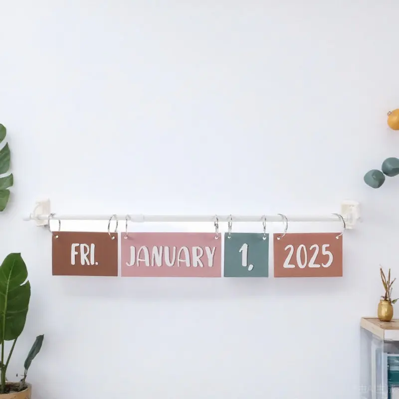 

Набор для оформления класса в стиле бохо: настенный календарь-доска, карточки с датами (2025-2029), органайзер для класса