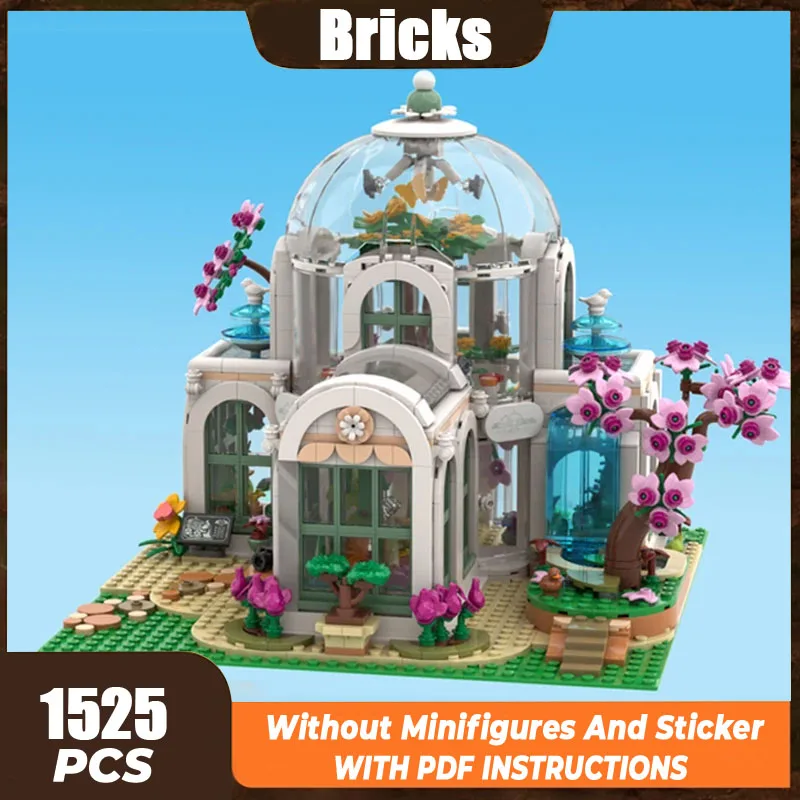 Moc Building Bricks Street View Model Botanic Garden Technology Modular Blocks Holiday Gifts Toys For Children DIY Sets Assembly