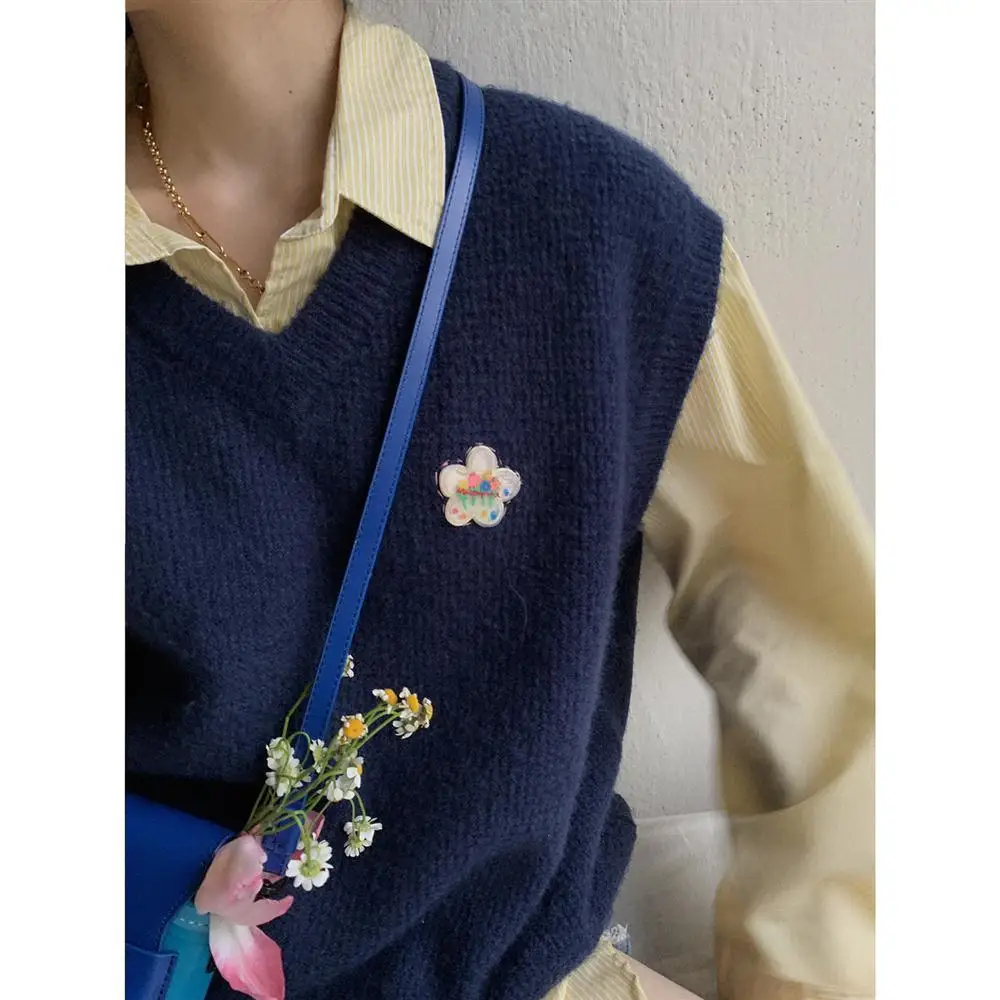 Sweater Vest Women Popular Trendy Ins All-match Korean Style Street Wear Spring New Arrival Clothing Leisure Knitting Cosy Fit