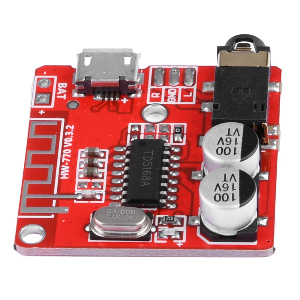 Bluetooth Audio Receiver Board Bluetooth 5.0 MP3 Lossless Decoder Board Wireless Stereo Music Module 3.7-5V HW-770-0.2V