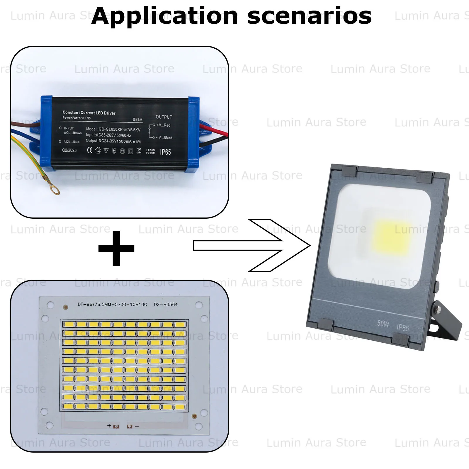 Image 7: 50W étanche IP65 1500mA DC24-35V LED Stable courant Constant alimentation pilote SELV projecteurs LED transformateur d'éclairage