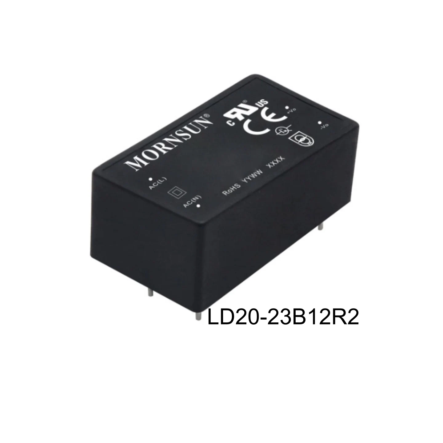 Ld20-23B12R2 Mornsun 20W 1.67A 12V 1 85V~305V(Ac), 100V~430V(Dc) Plug-In Through-Hole Mounting 52.4Mm*27.2Mm*24Mm Industry-Specific Power Supply