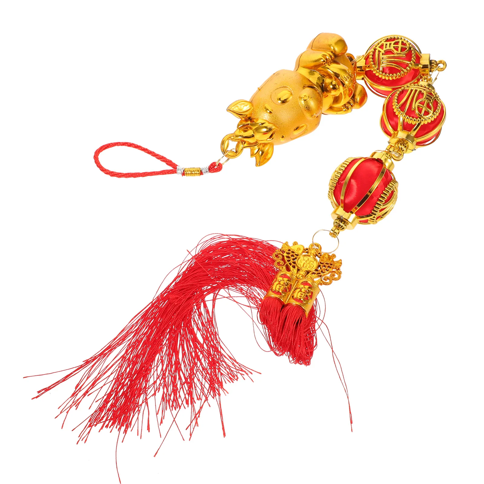 

2Pcs Chinese New Year Horse Pendant Lantern Ornaments Red Tassel Decor for Spring Festival Home Decor Chinese New Year Pendants
