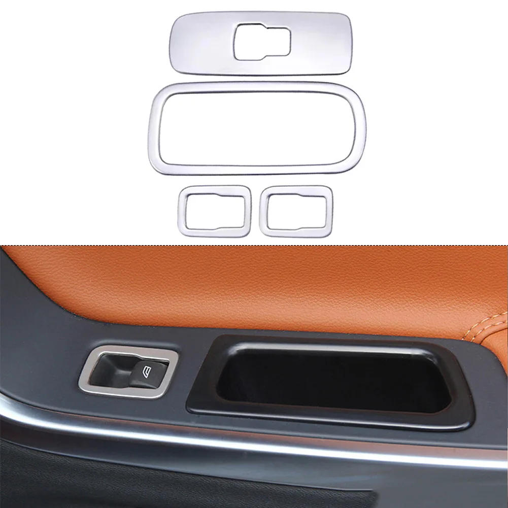 

For Volvo XC60 2009-2017 Window Switch Panel Cover Sticker Set For S60 2010-2019 For S60L For V60 Car Interior Decor Stickers