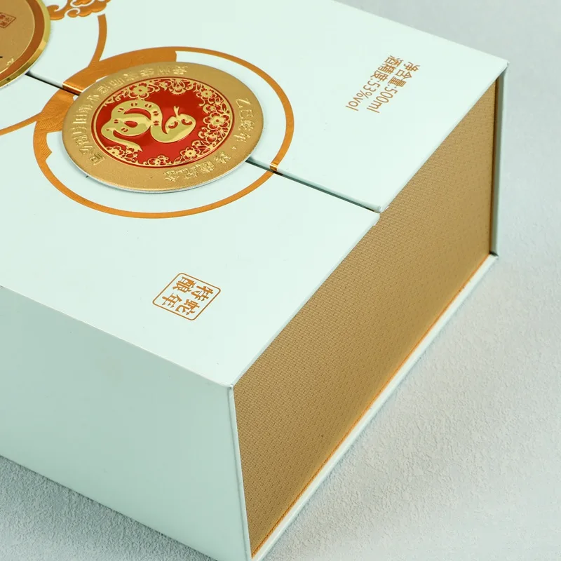 Custom Book Box Cosmetic Jewelry Box Packaging Box with Red Wine Heaven and Earth Lid Tea Flip Cover Box Wholesal