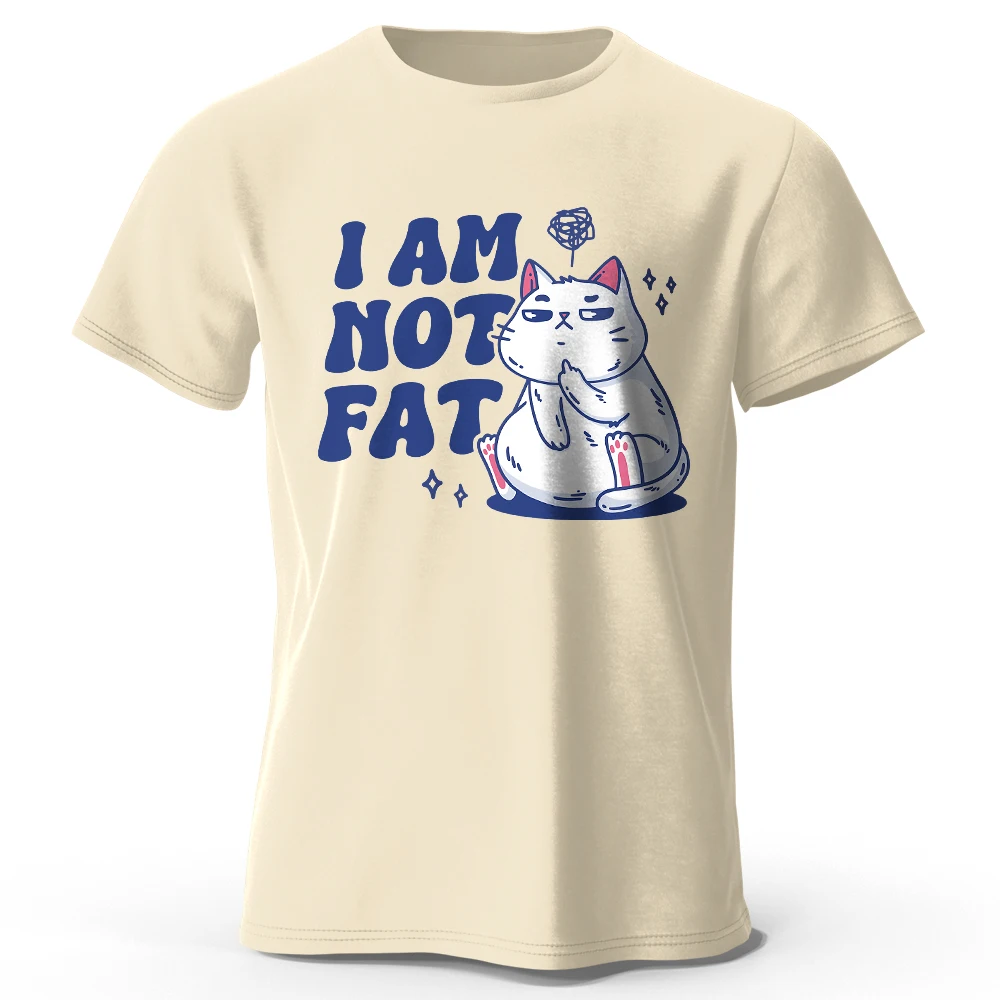 Entzückendes Katzen-Skizzen-T-Shirt aus 100 % Baumwolle – skurriler, handbemalter Stil, leichtes und atmungsaktives Oberteil