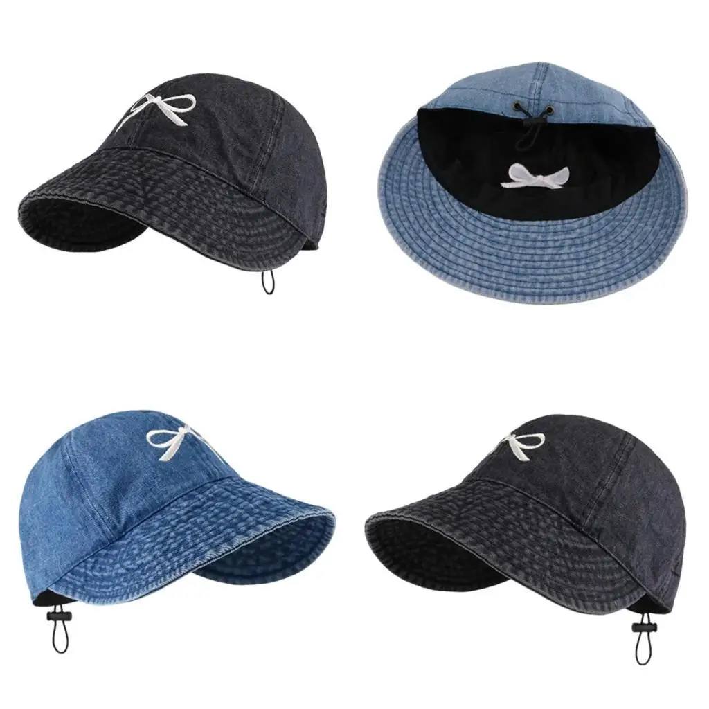 

652f вышитая вышитая шляпа Bowknot Baseball Элегантная женская шляпа Sun Hate Hate Peaked Hat Fashion Long Blims шляпа весенняя