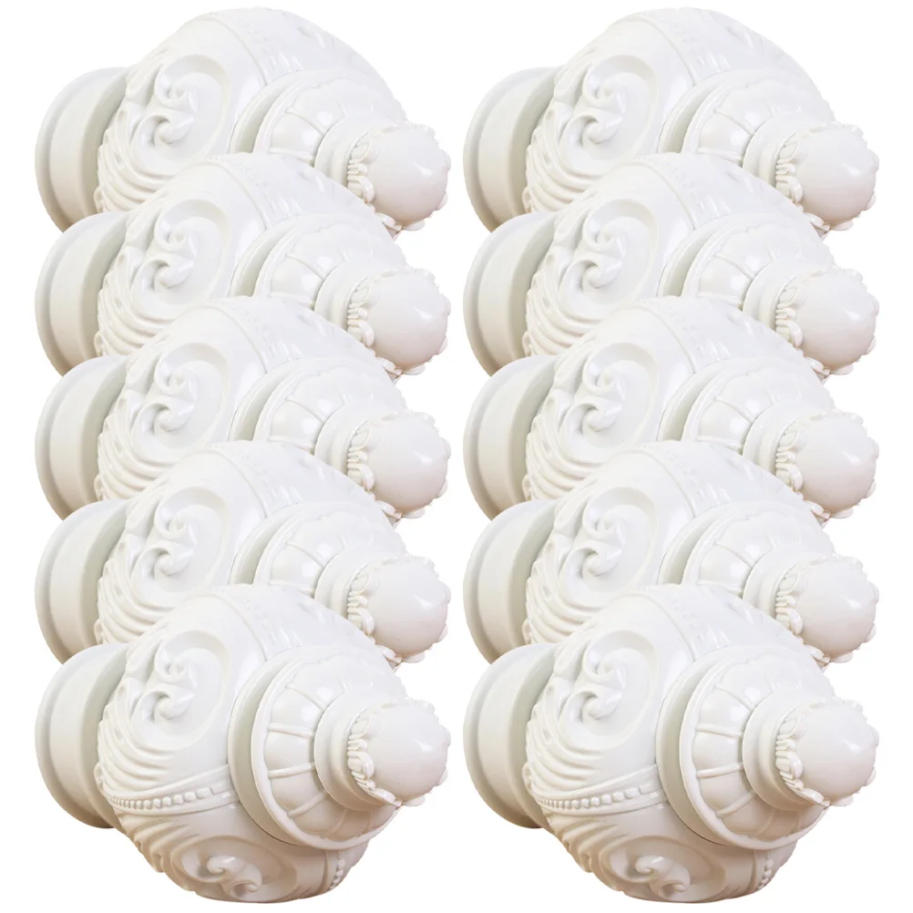 

10 Pcs Curtain Rod Plug Curtains Finials Replacement End Cap Caps for Rods Pole