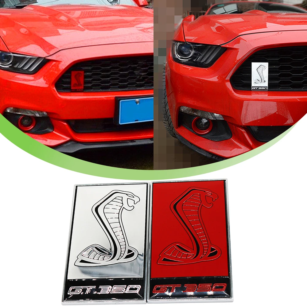 

Передняя решетка автомобиля, эмблема, накладка в стиле GT350 для Ford Mustang 2015 2016 2017 2018 2019 2020, внешние аксессуары Cobra
