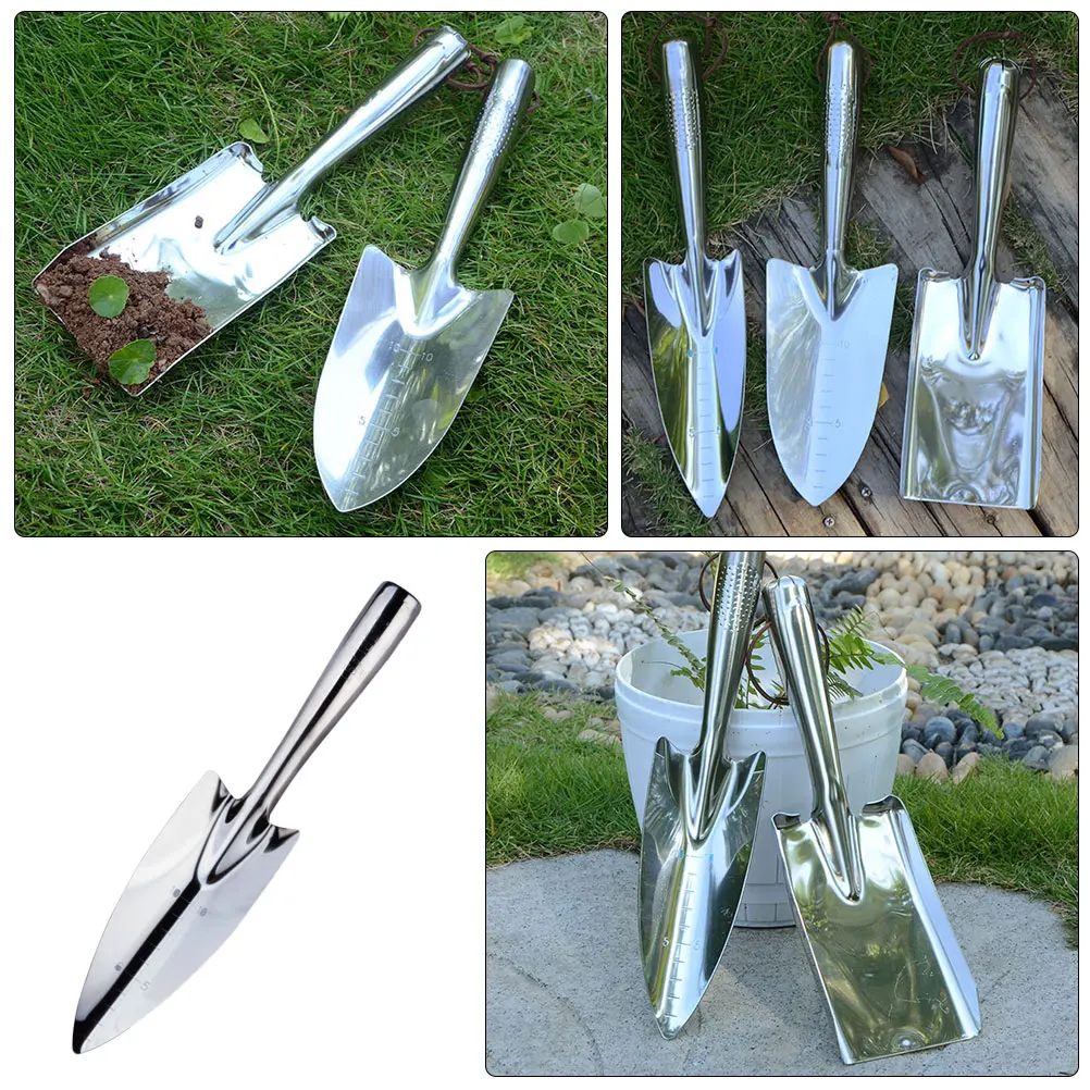1 قطعة مجرفة الفولاذ المقاوم للصدأ سميكة حديقة أداة لزراعة زرع إزالة الأعشاب الضارة الزهور الخضروات الشتلات المحمولة #5