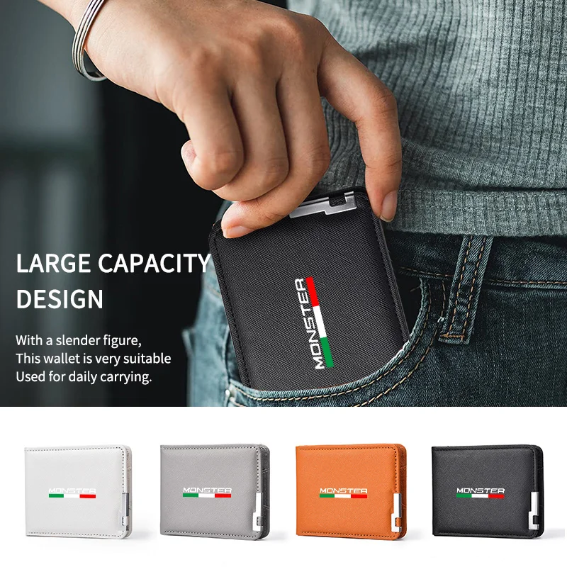 

Large-capacity Men's driver's license card case motor vehicle and car registration certificate card holder For Ducati Monster