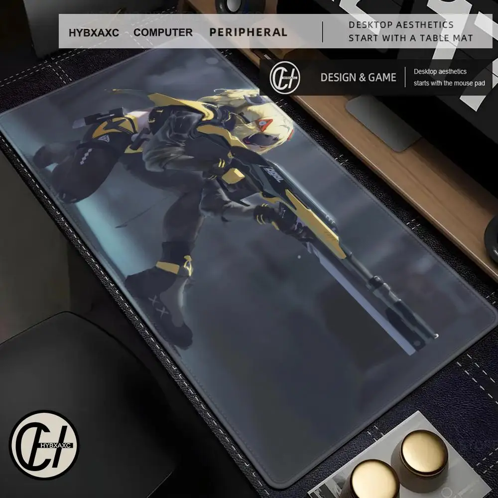 

Zenless Zone Zero Mouse Pad Trigger ZZZ Grande Desk Mat Computer Accessories Mousepad Stitch Edge Natural Rubber Keyboard Mat