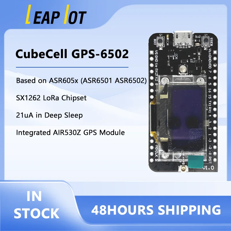 Heltec AB02S CubeCell LoRa Node Dev-baord ASR6502 SX1262 Chip with 0.96-inch Display Supported GPS for LoRa/LoRaWAN Devices