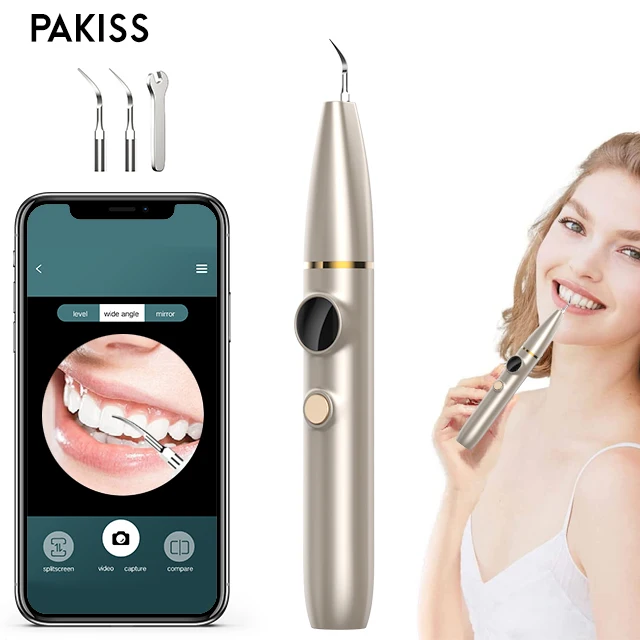 

pakiss Remove Stains On Teeth Surface Electronic Tooth Cleaner Cleaning Kit ultrasonic tooth cleaner