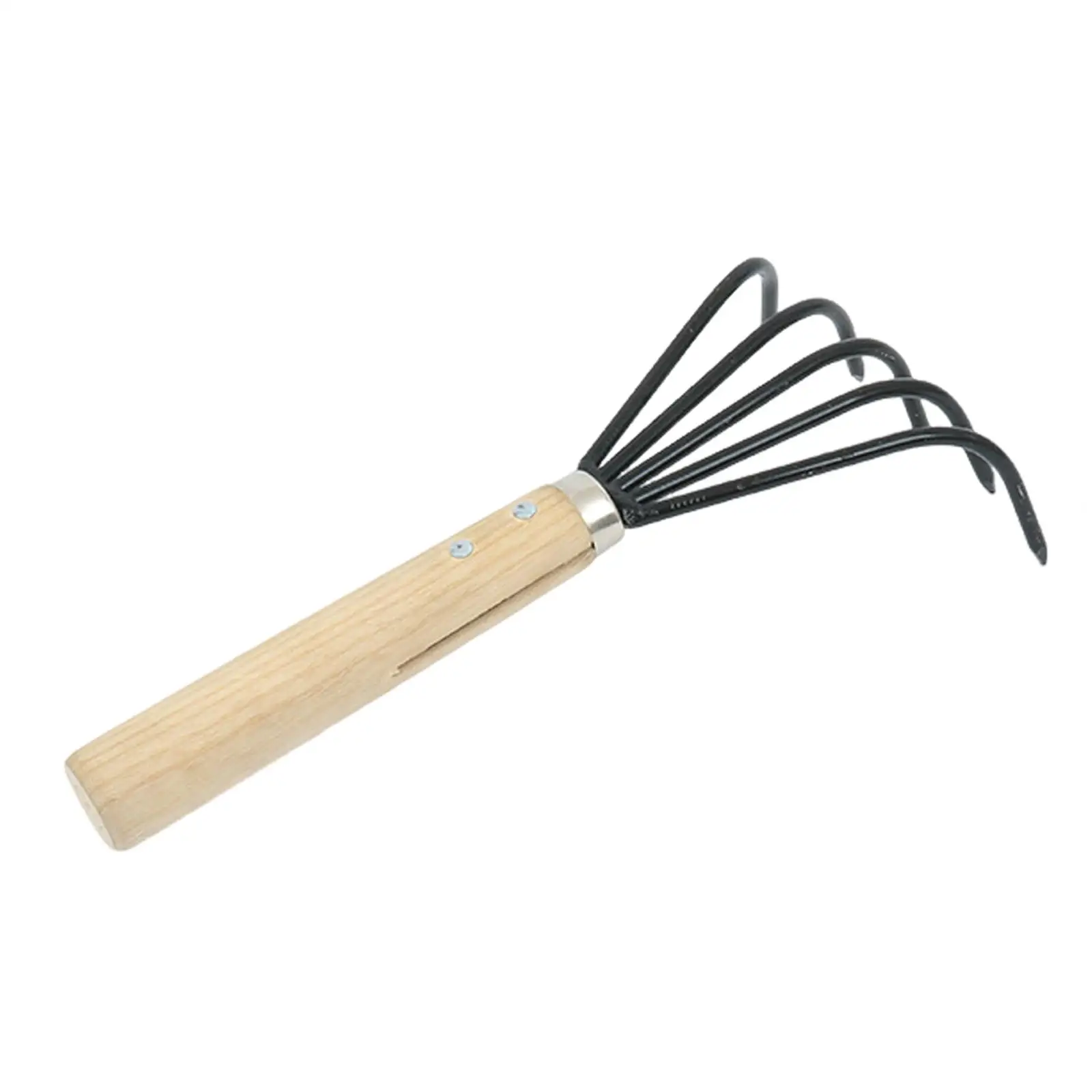 Hand Rake Versatile Clamming Rake Loosening Soil Small Short Handle Vegetable Planting Cultivator for Gardening Claw Soil Tiller