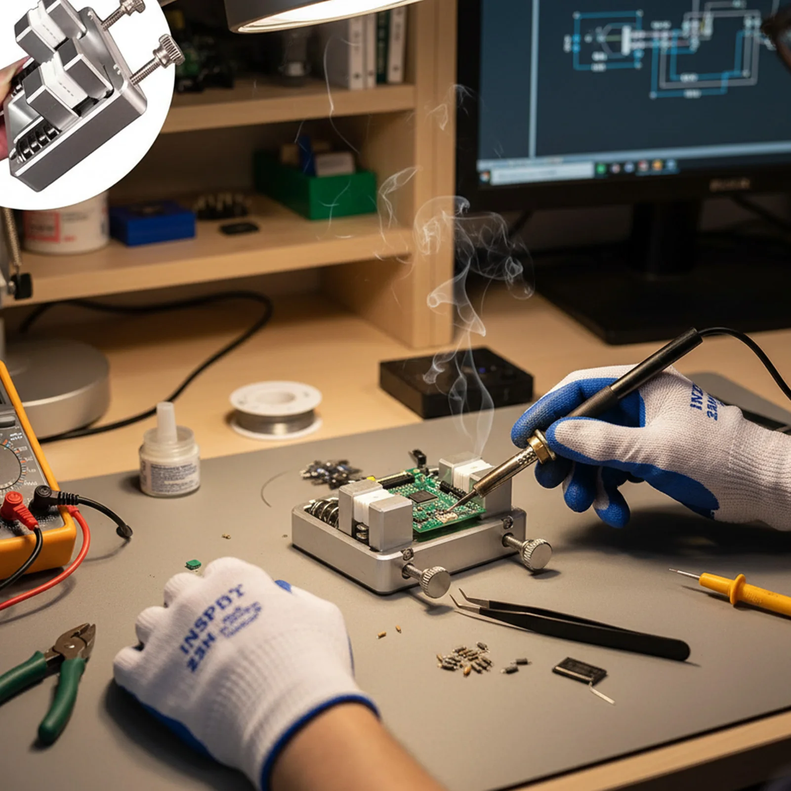 

Приспособление для пайки печатных плат, крепление для электронных схем, инструмент для пайки своими руками с зажимом для проводов, алюминиевый сплав