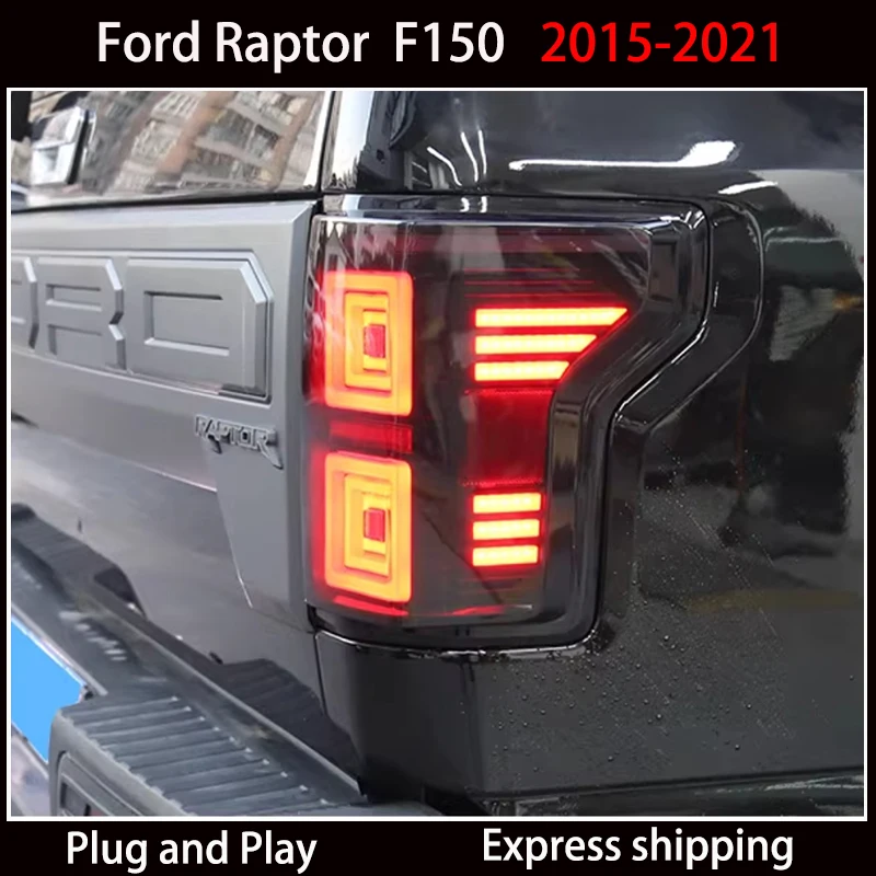

Car Taillights Assembly For Ford Raptor F150 2015-2021LED Auto Rear Back Lamps Upgrade Dynamic Flicker Tail Lamps Accessories