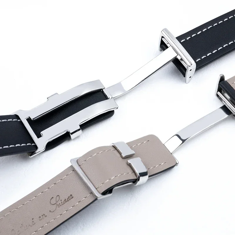 Cinturino per orologio da 22 24 mm per Breitling Super Ocean Avengers Aviation Timing Cinturini morbidi e confortevoli in vera pelle nera blu