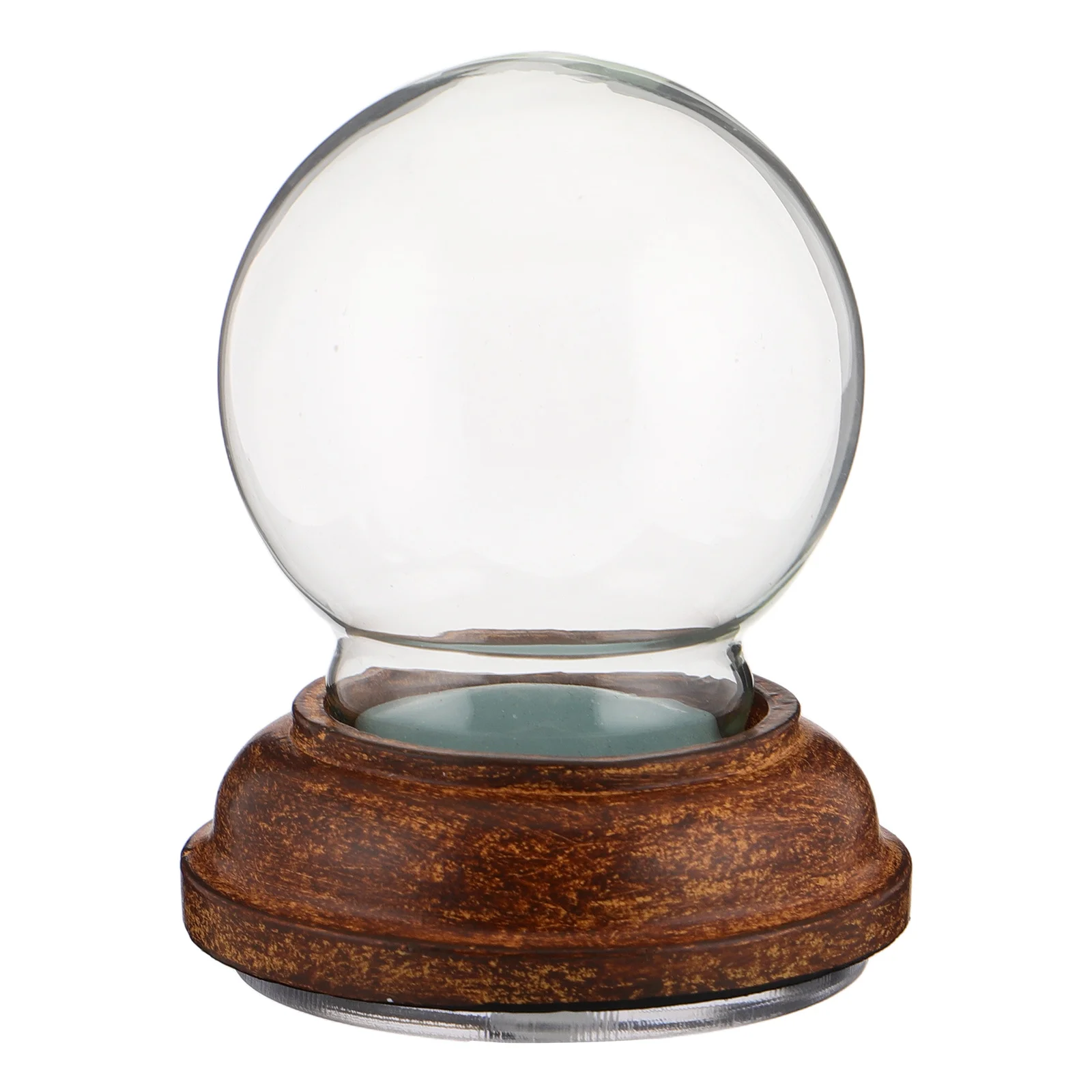 

Empty Glass Snow Globe DIY Kit Wooden Base Creative Craft Project Adults Custom Water Globe Holiday Decor
