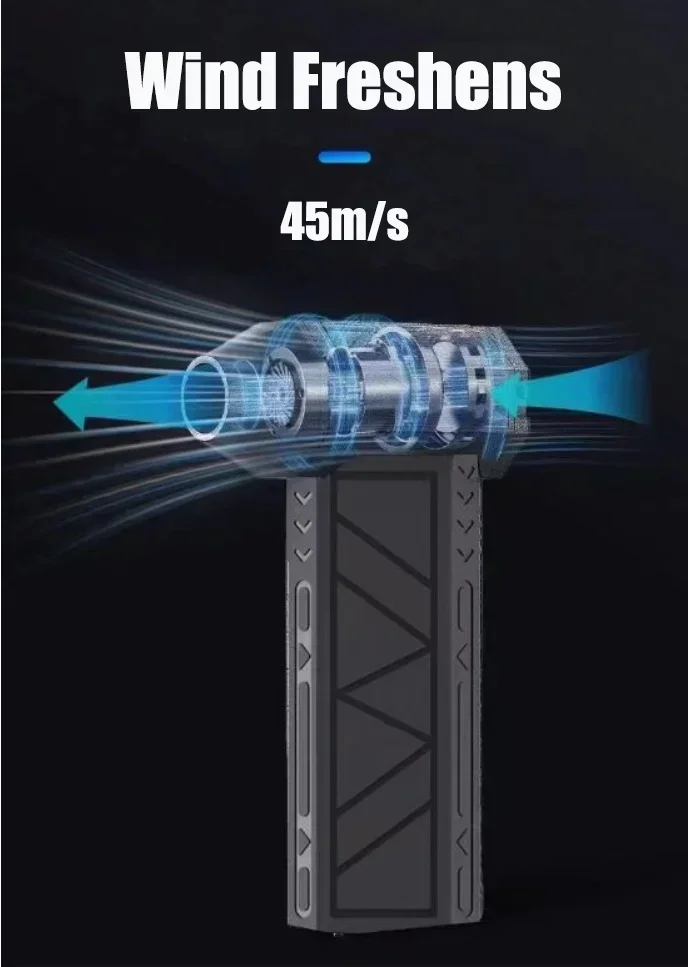 Imagem -04 - Subo-mini Ventilador de ar sem Escova Espanador de ar Elétrico Recarregável com Luz Limpeza de Carro Engrenagens Turbo 130000 Rpm