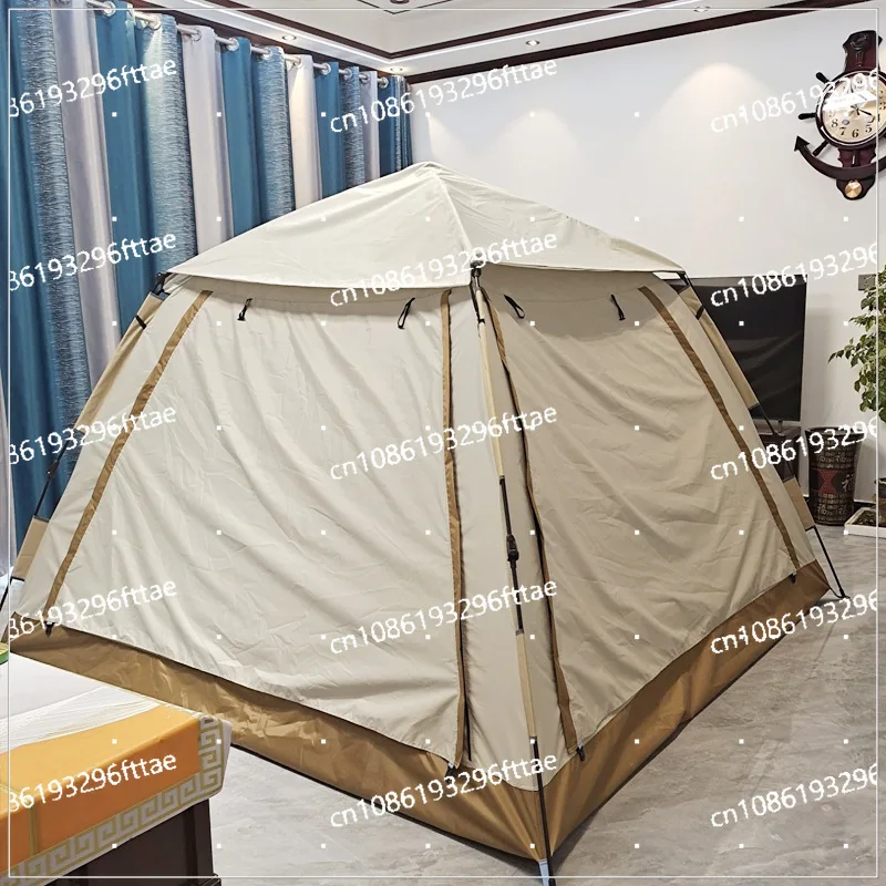 Camping Folding Quick-opening Tent with Silver-coated Vinyl UV Protection, Rain Protection and Sun Protection Outdoor Tent