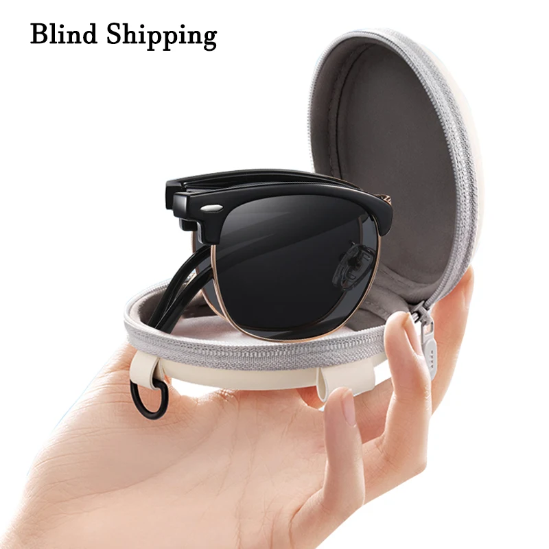 

Folding HD Polarized Men Women Sunglasses Classic Fashion Club Brand Folded Driving Sun Glasses Blind Drop Shipping Masculino