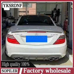 R171 R172 carbon fiber and gloss black rear spoiler for Mercedes Benz SLK class R171 2004 - 2010 SLK200 SLK280 SLK300 SLK350