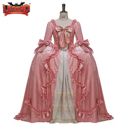 Victotian Royal 18th Century Georgian Costume Pink Rococo Baroque Marie Antoinette Ball Dresses Renaissance Vintage Ball Gown