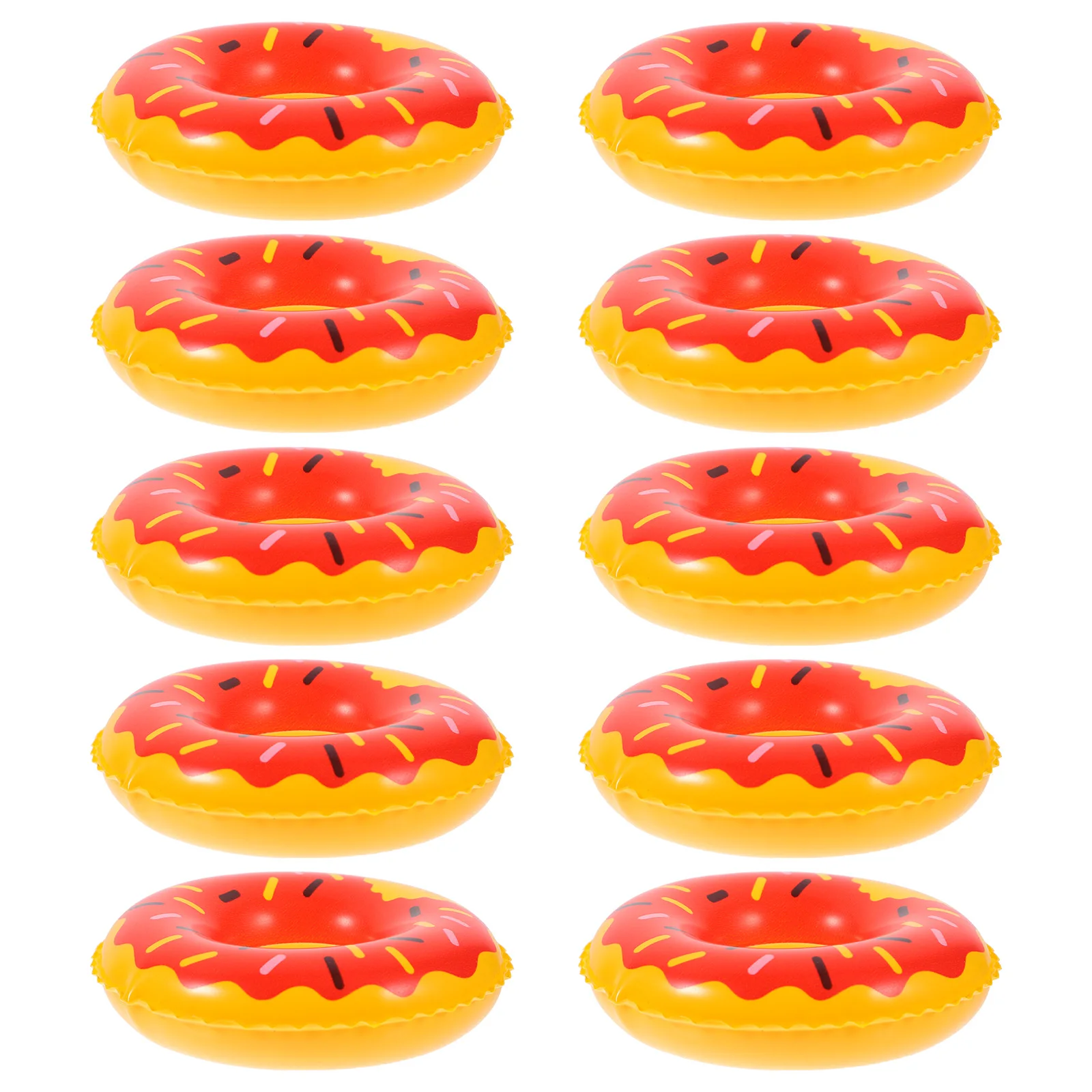 

10 Pcs Mini Swimming Ring Ornaments Doughnut Molding Rings Donut Plastic Pool Floats for House Adornment