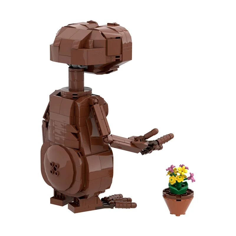 MOC E.T Alien Model Bricks Movie Rings Science Movie Action Figures Building Blocks Decoration Assembly Toy Kid Gift ﻿