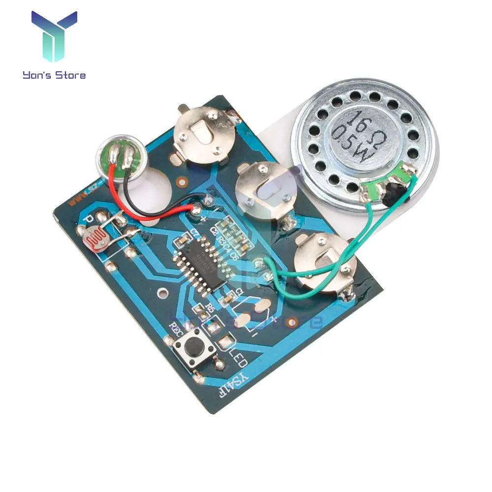 DIY 30S Sound Voice Music Recorder Board Photosensitive Sensitive Key Control Programmable Chip Audio Module for Greeting Card