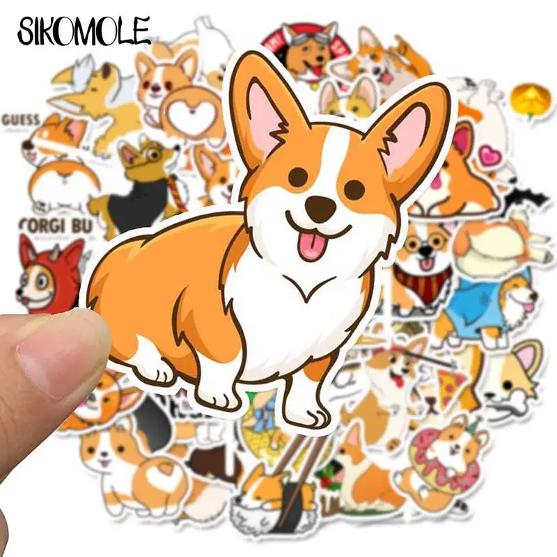 10/30/50PCS Cartoon Welsh Corgi Pembroke Aufkleber Nette Tiere Hund DIY Moto Auto Koffer Laptop Skateboard graffiti Aufkleber F5