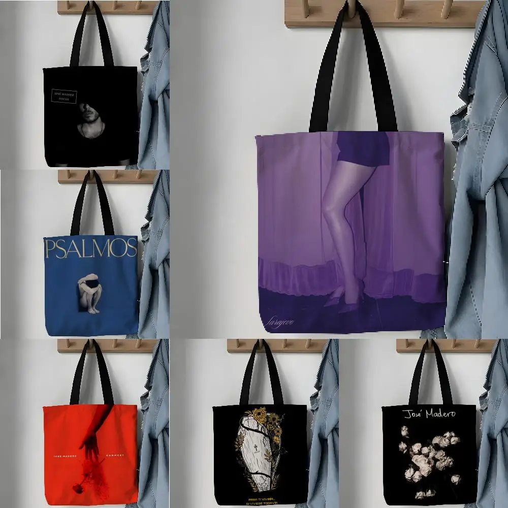 Bolsas de almacenamiento, bolso de mano con patrón, bolso de hombro de lona estético, bolso de compras ligero, Panda Pendejo Jose Madero-Singer