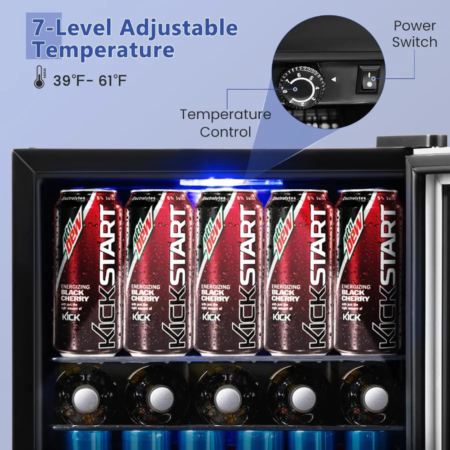 60 علبة مشروبات ثلاجة تبريد ثلاجة صغيرة قائمة بذاتها مع باب زجاجي أرفف قابلة للإزالة ثلاجة مشروبات صغيرة لـ