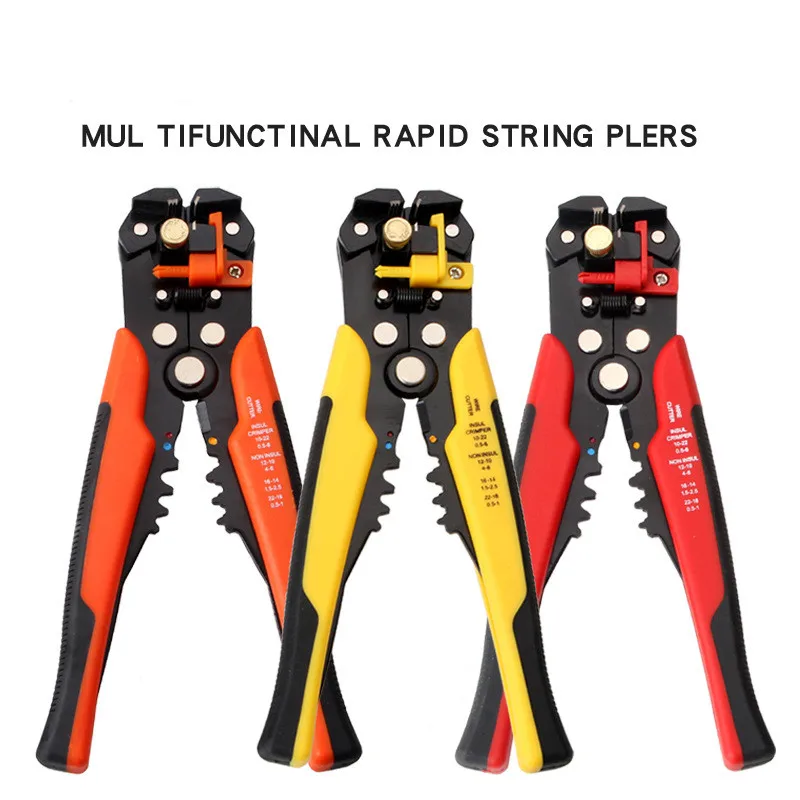 

Щипцы для резки кабеля, автоматический инструмент для зачистки проводов, многофункциональные плоскогубцы для быстрой струны, обжимные клещи, клемма 0,2-6,0 мм2