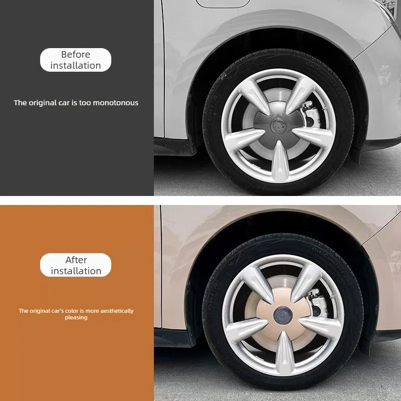 For ORA Good Cat Special Wheel Hub Cover Wheel Decorative Shell Q Style Wheel Rim Sticker Auto Exterior Modification Accessories