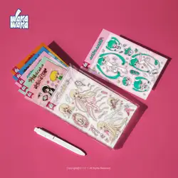 WAKAWAKA juego de pegatinas para álbum de recortes, calcomanías adhesivas de chica de estilo japonés, personaje de corazón de dama de rescate, álbum de recortes Diy