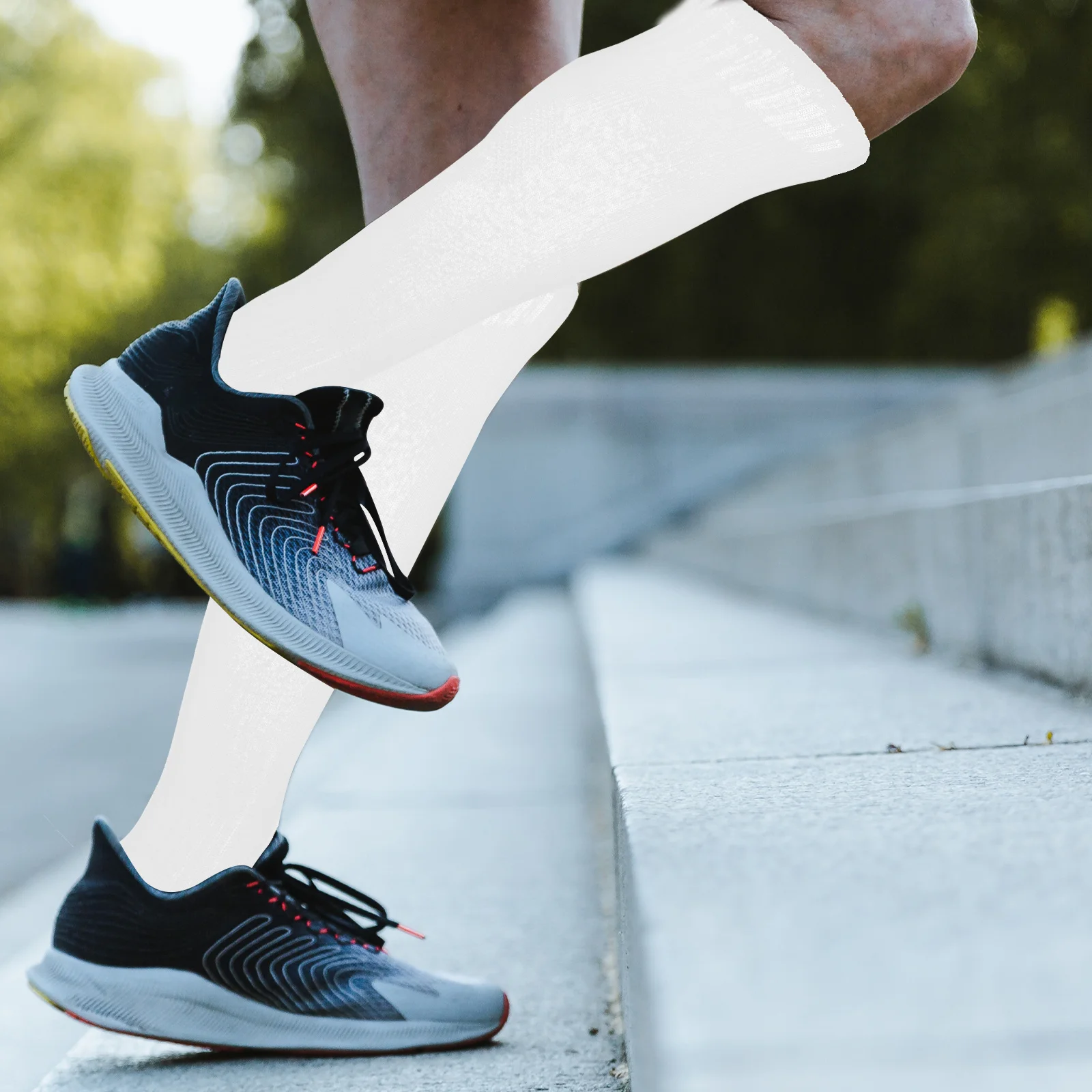 

2Pairs Football Socks Long Compression Sports Stockings Breathable Soccer Calf Socks for Exercise Soccer Stockings