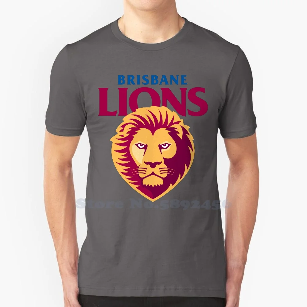 Brisbane Lions Brand Logo High-quality T Shirts Fashion T-shirt New Graphic Tee