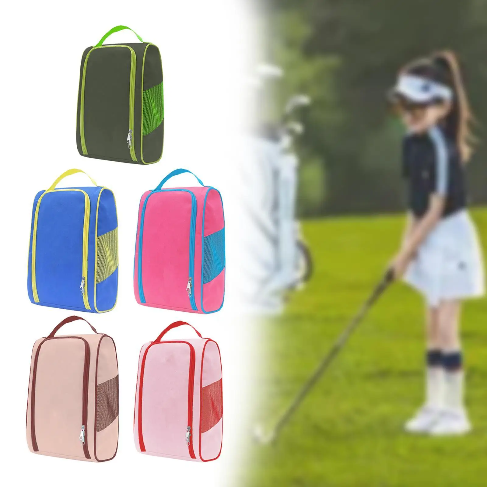 

Golf Shoes Bag Carry Bag Portable Men Women Equipment Golf Shoe Carrier Pouch for Running Sports Camping Gym and Field