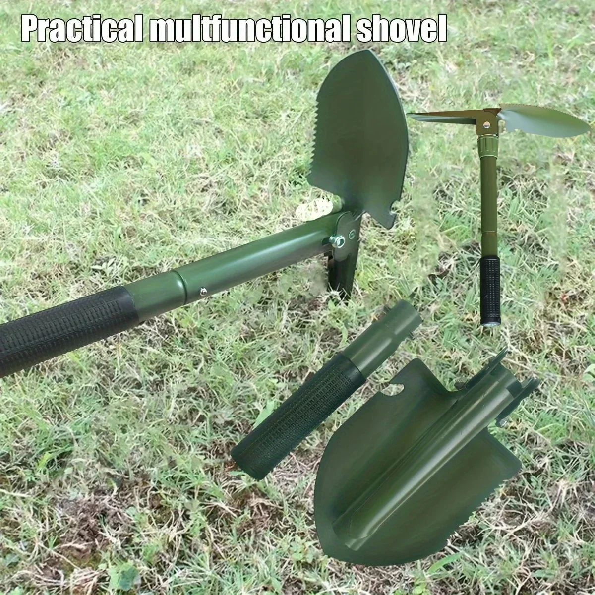 Multifunctional Folding Shovel for Outdoor, Mini Military Shovel Portable Camping Fishing Shovel Car Outdoor Gift