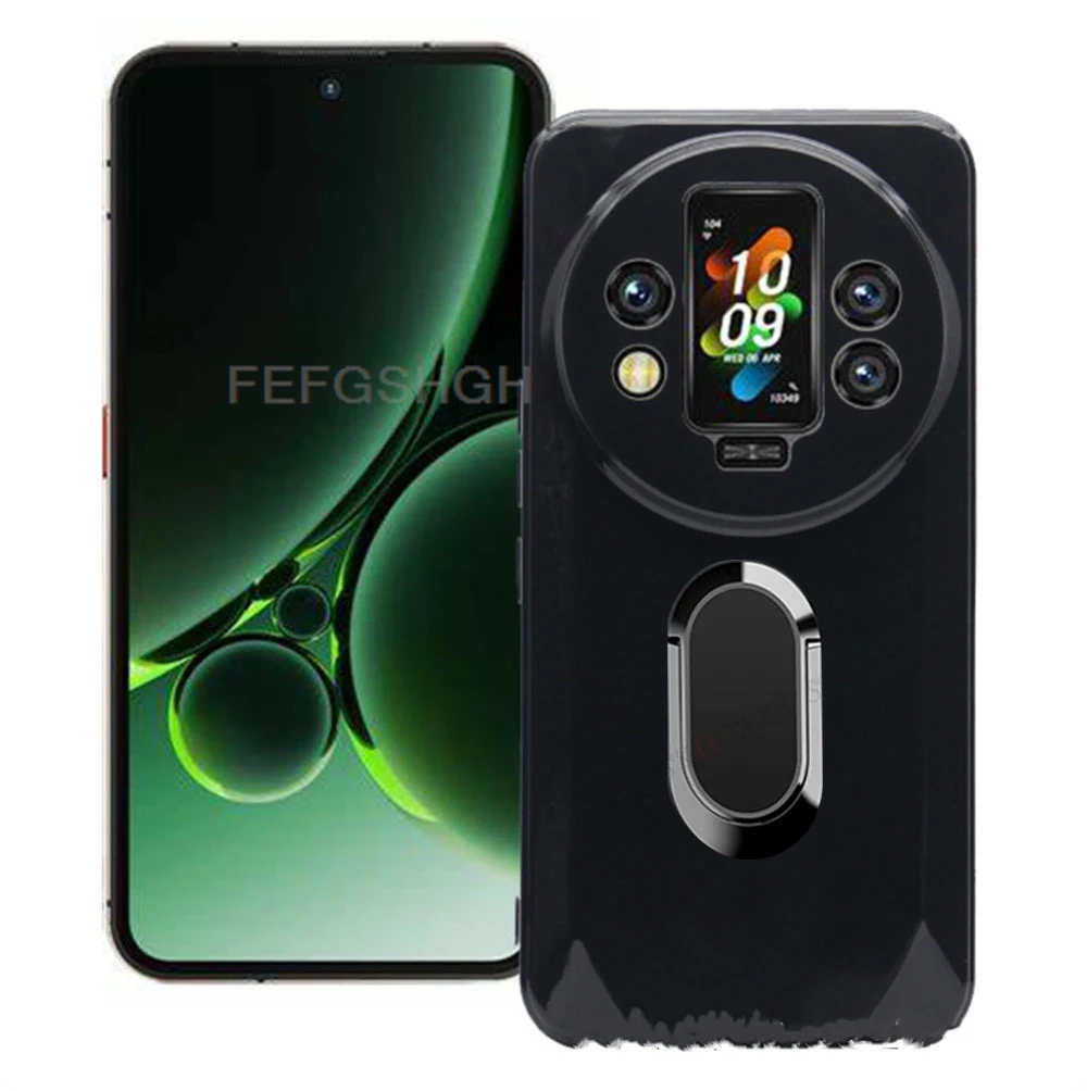 For Oukitel WP200 Pro 6.7" Oukitel WP200Pro Back Ring Holder Bracket Phone Case Smartphone TPU Soft Silicone Cover