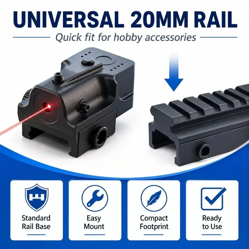 Miniature High‑Accuracy Rail‑Mounted Positioning Kit, Portable Red‑light Indicator Module for Hobby Scene Ornament