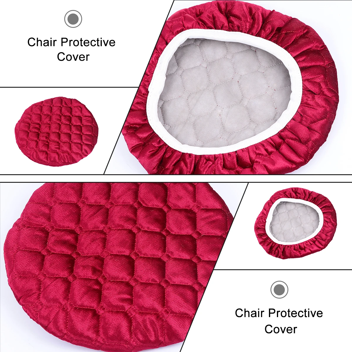 

Chair Protective Cushion Slipcover Stool Case Pure Color Elastic Stool Protective Case Home Office Sofa Seat Pad