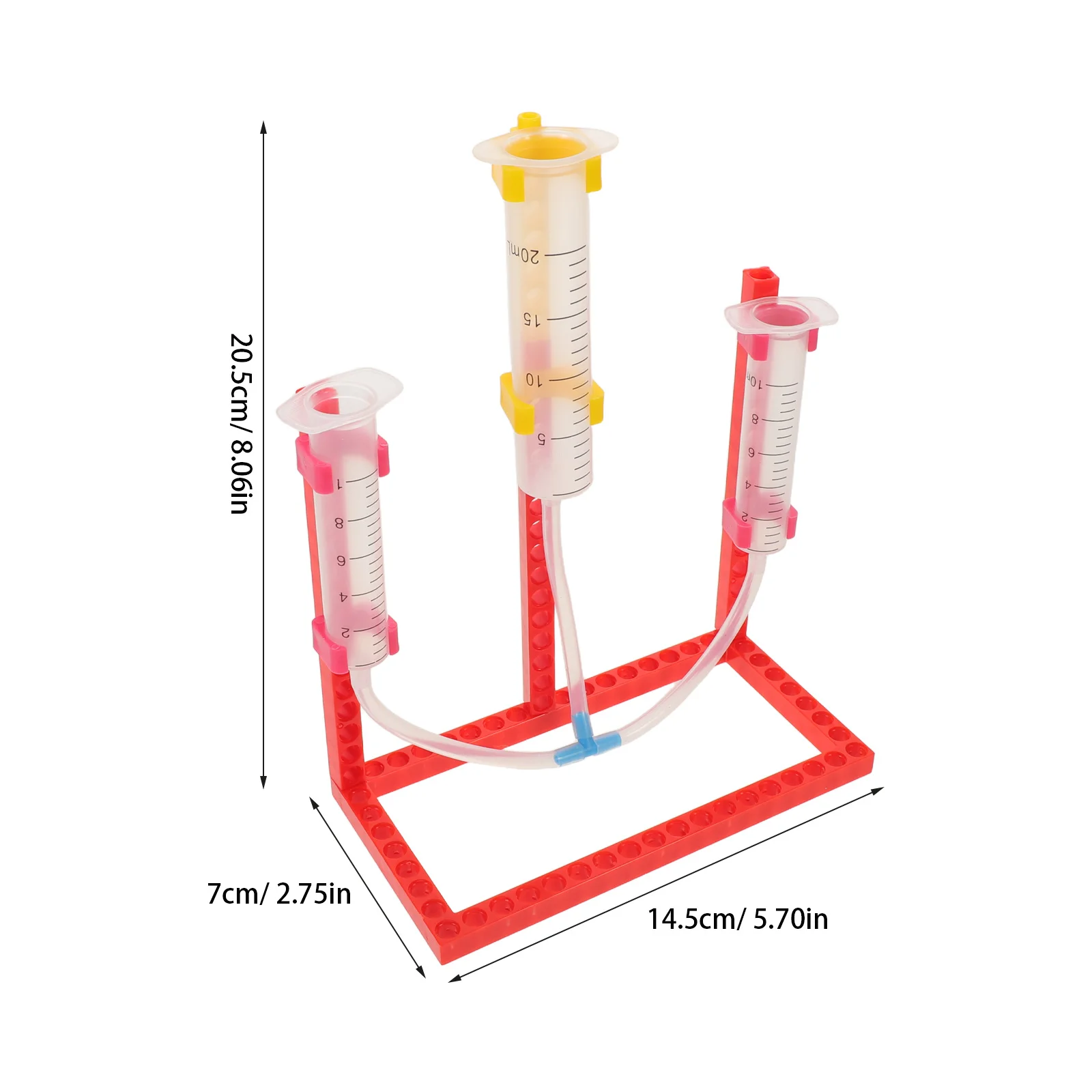 مجموعتان من أدوات التدريس لميكانيكا السوائل، جهاز أوعية التواصل لتجربة الضغط السائل، مجموعة تعليمية #3