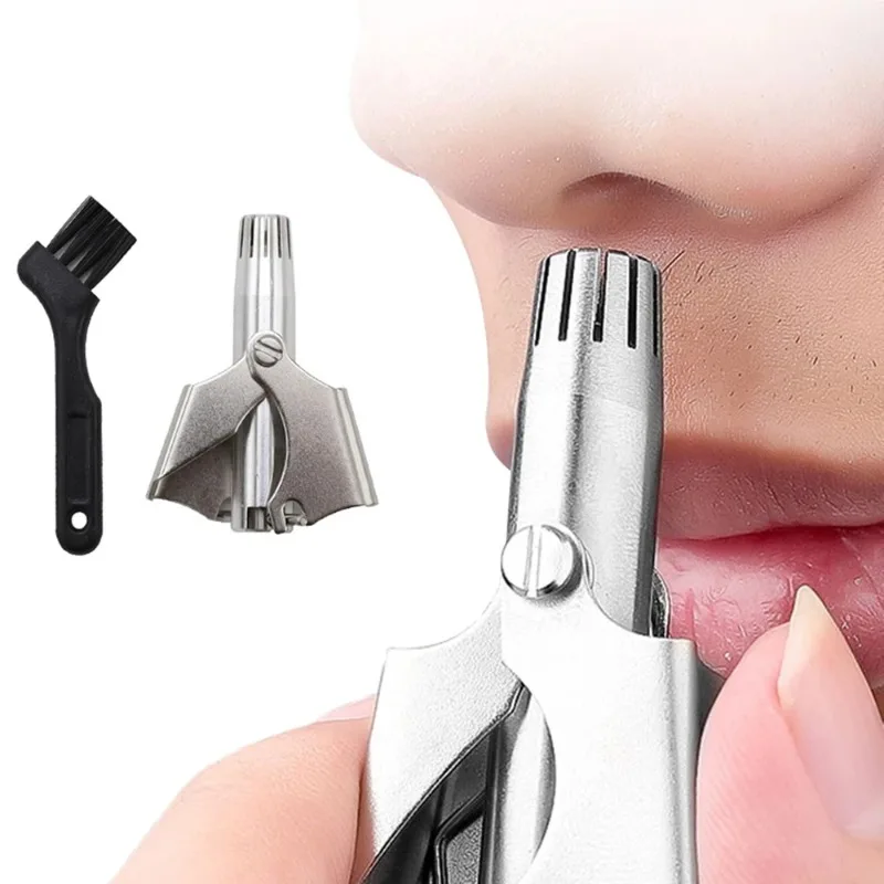 

Nose Hair Trimmer For Man Woman Waterproof Stainless Steel Hairs Grooming Device Portable Nose Hair Trimmer With Cleaning Brush