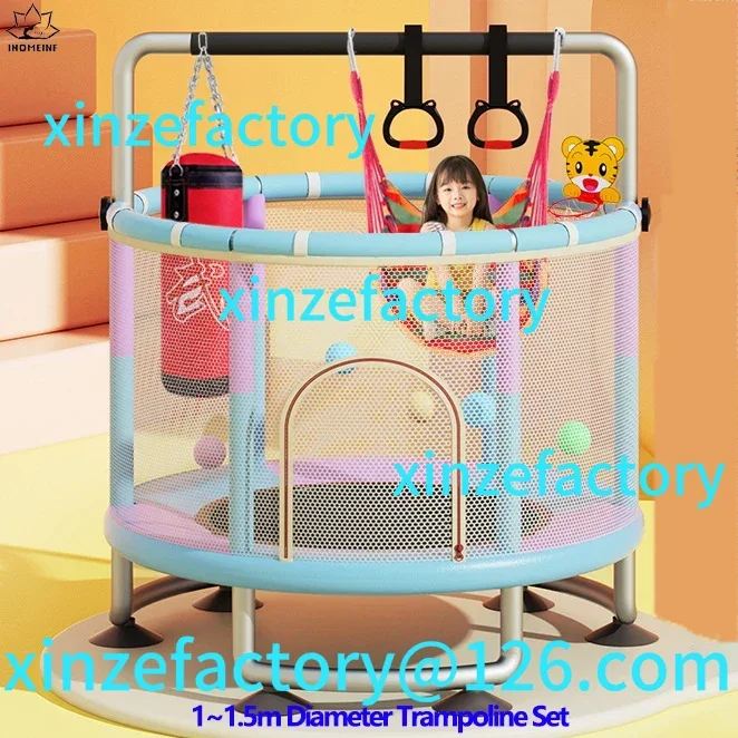 

Be suitable for 1~1.5m Children's Trampoline Set Coaxing Baby Artifacts Home Indoor Bouncing Dabbing Beds Children's Sports